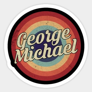 George Michael - Retro Circle Vintage Sticker